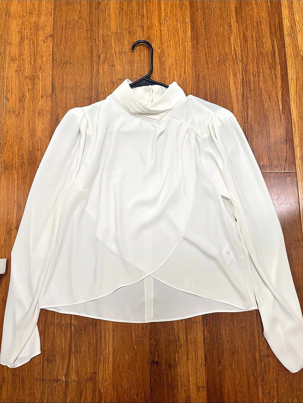 adL High Neck Blouse in White Size Medium BRAND NEW